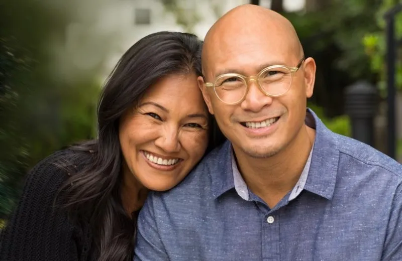 A couple with great smiles